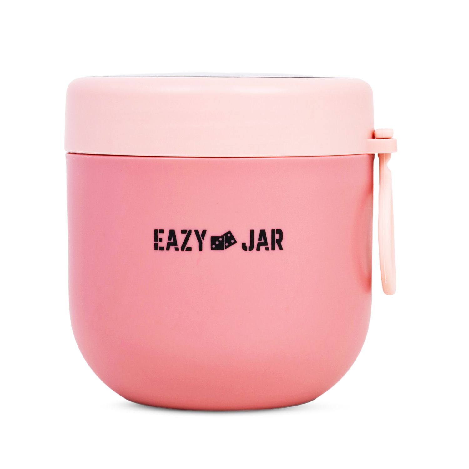 Eazy Kids - Steel Lunch Box With Folding Spoon - Pink