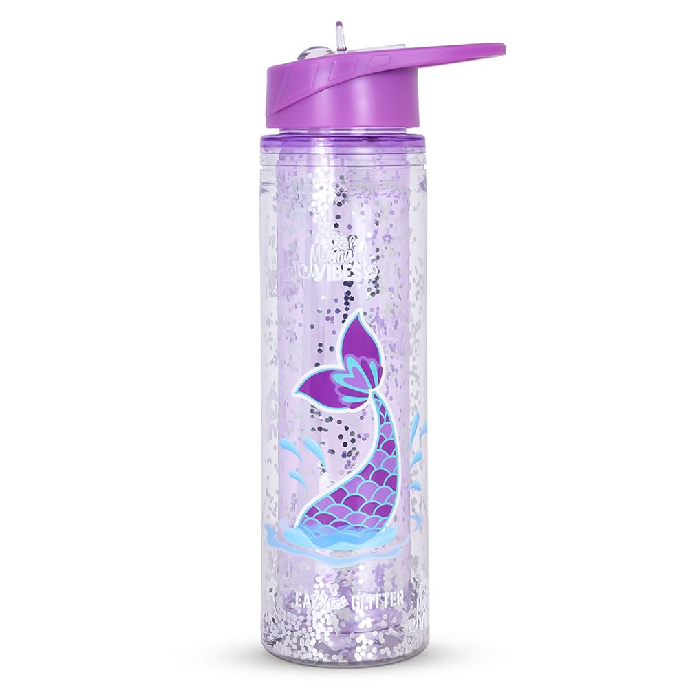 Eazy kids - Tritan Double Wall Glitter Water Bottle - Mermaid - 550ml