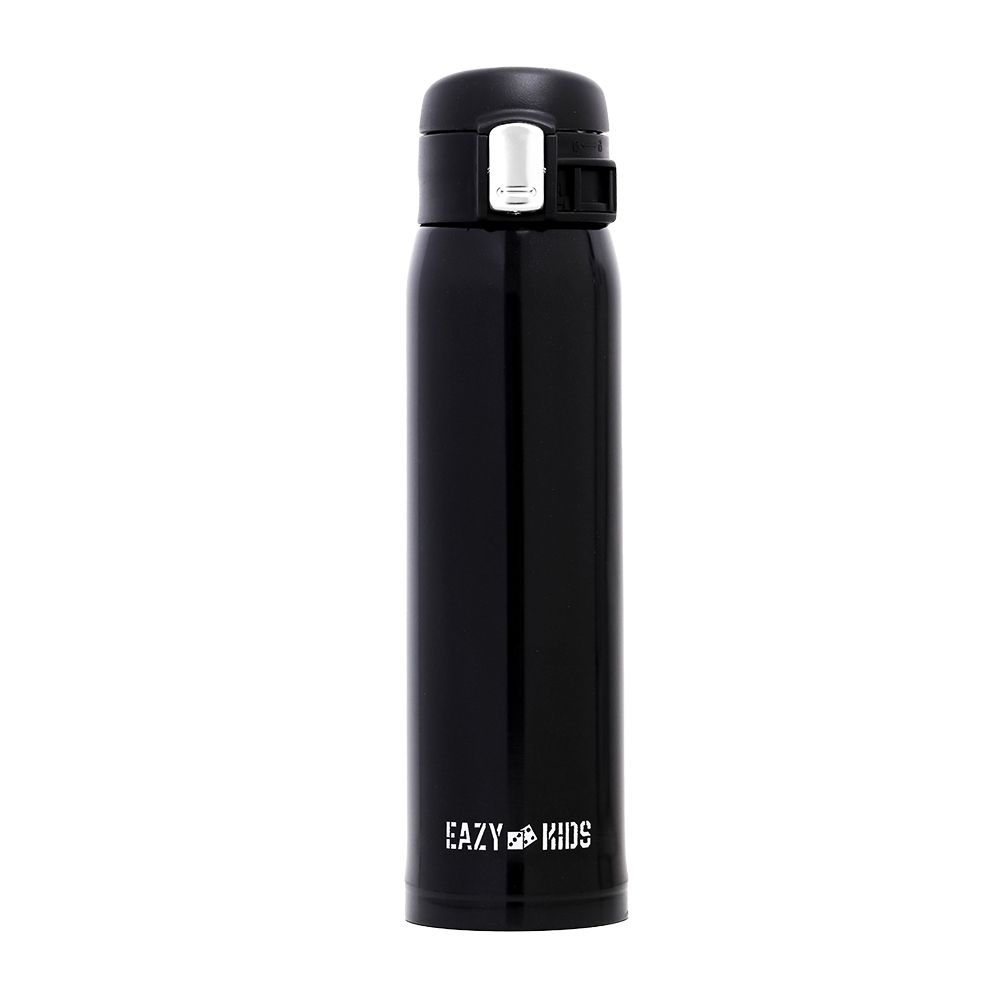 Eazy Kids - Insulated Stainless Steel Travel Water Bottle - 500ml - Black