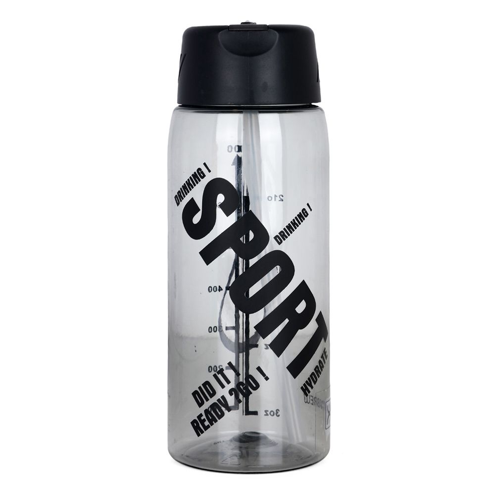 Hydrobrew - Water Bottle with Grab String 800ml - Black