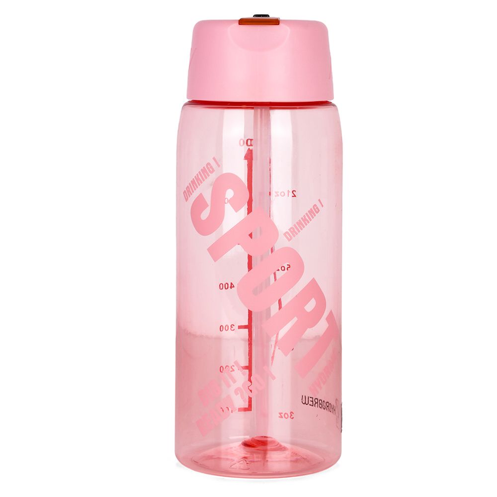 Hydrobrew - Water Bottle with Grab String 800ml - Pink