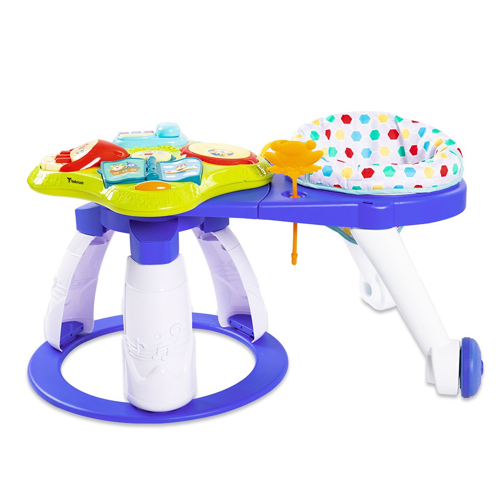 Teknum - 3-in-1 Baby Walker And Activity Center - Blue