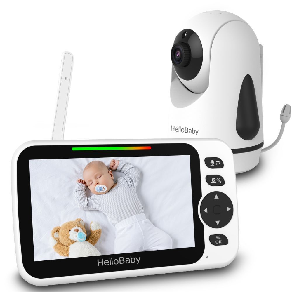 Hello Baby - 5.0-inch Color LCD Screen Video Baby Monitor W/ Remote Camera