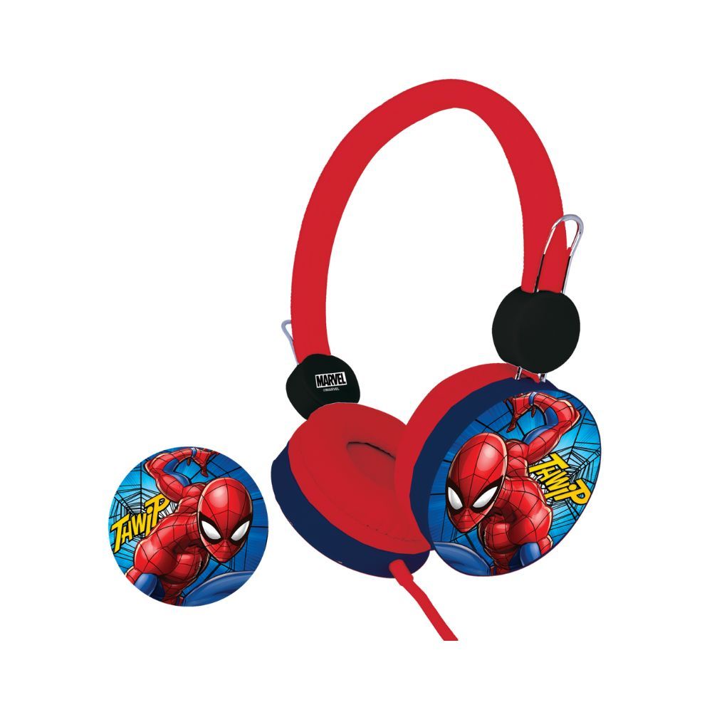 Volkano - Disney Spiderman Padded Aux Headphone With Stickers