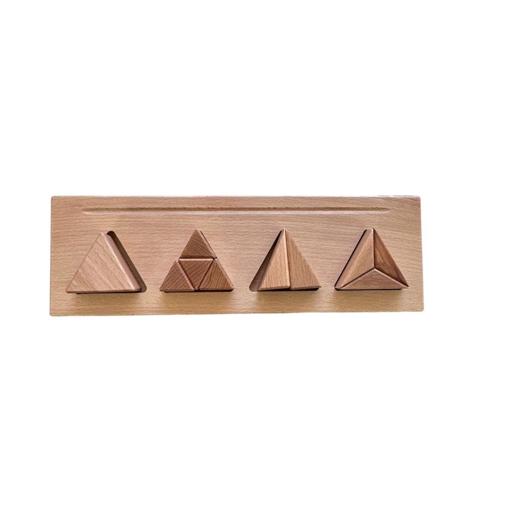 Edu Fun - Fraction Board Triangle - Natural - 11 Pcs