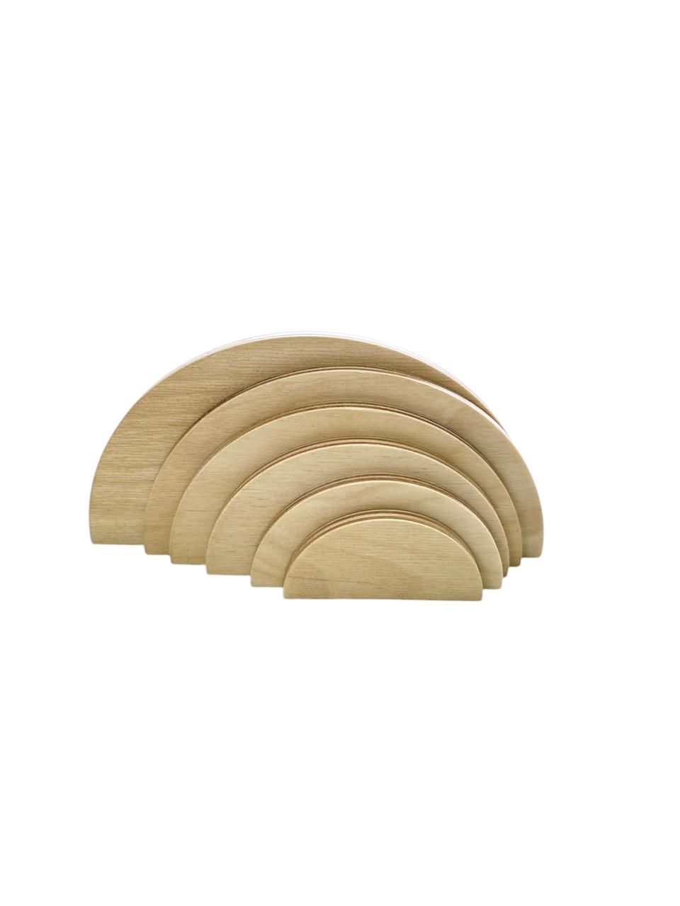 Edu Fun - Wooden Grading Semicircles - 6 Pcs - Medium