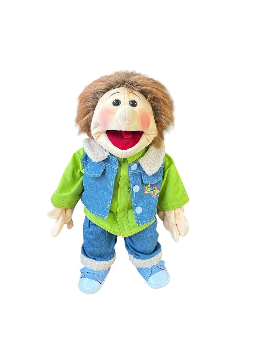 Edu Fun - Gerrit Puppet Boy With Fur Collar Jacket And Trainers - 65cm