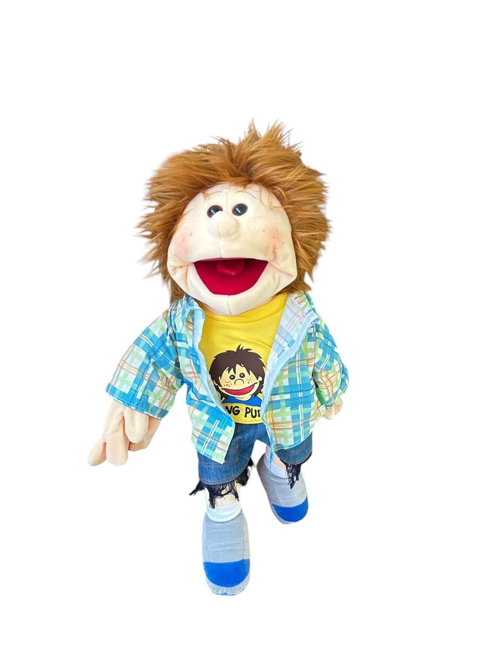 Edu Fun - Fabian Puppet Boy With T-Shirt And Silver Trainers - 65cm