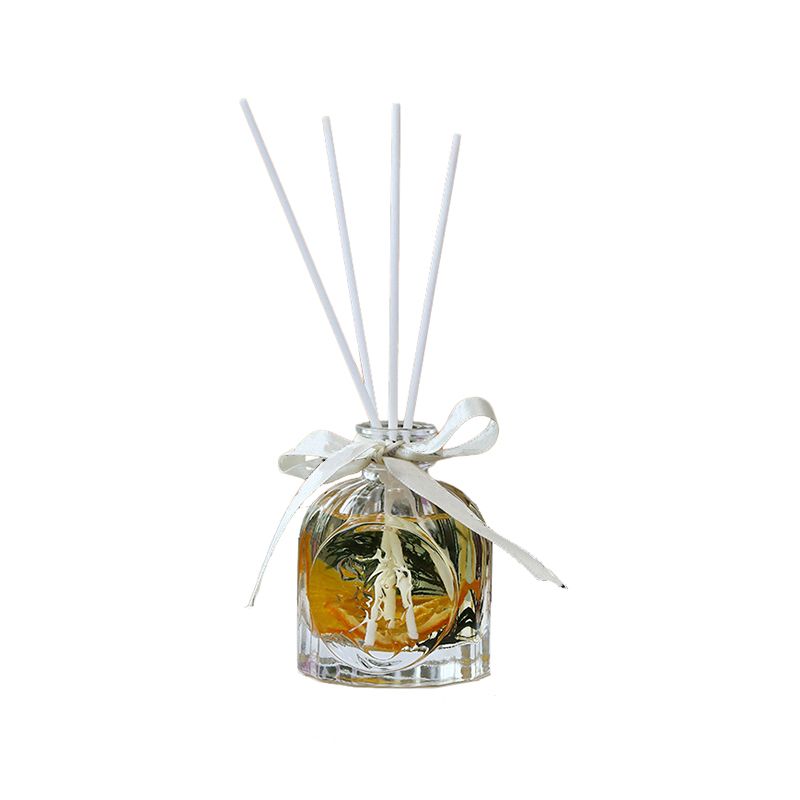 Mei Stylish - Aromatherapy Diffuser Sticks And Glass Bottle Set - Lime Basil Citrus Oil