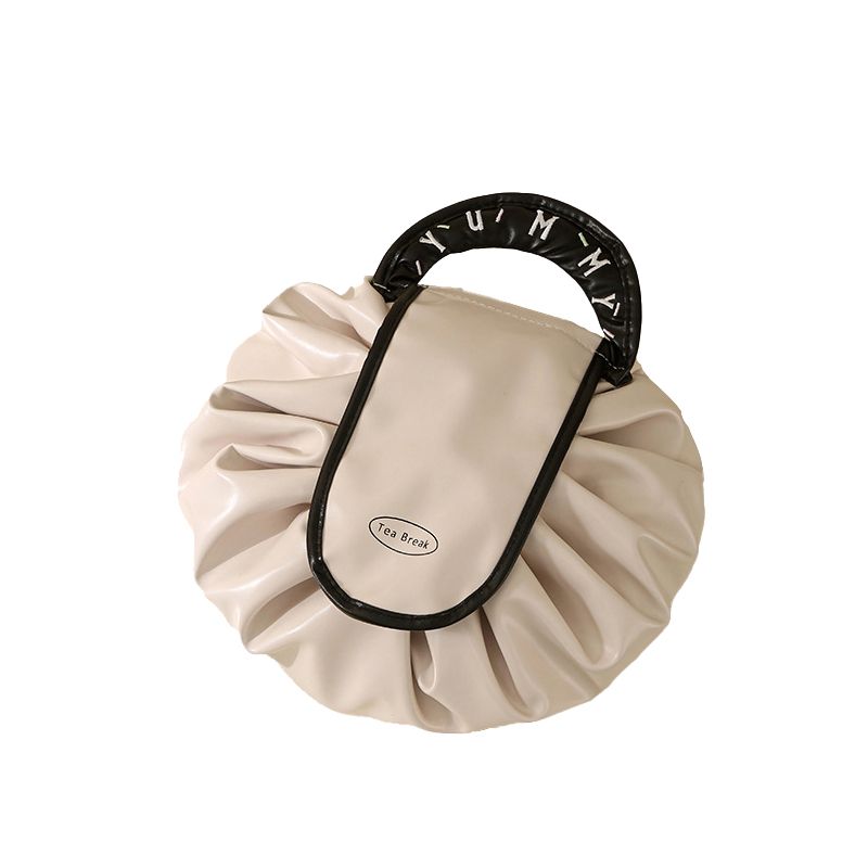 Mei Stylish - Donut Cosmetic And Toiletries Bag Organizer - Beige