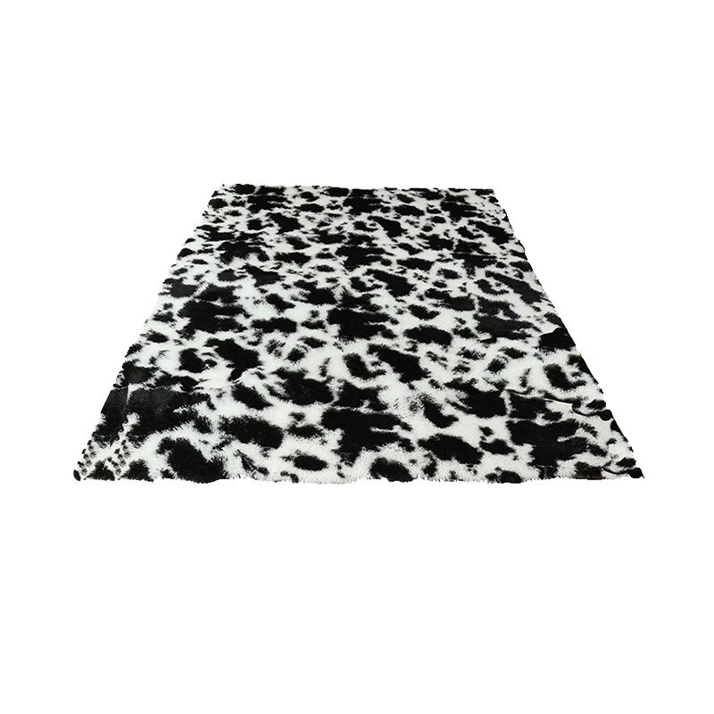 Mei Stylish - Anti-Slip Woolen Floor Carpet - Black - 120x160 cm