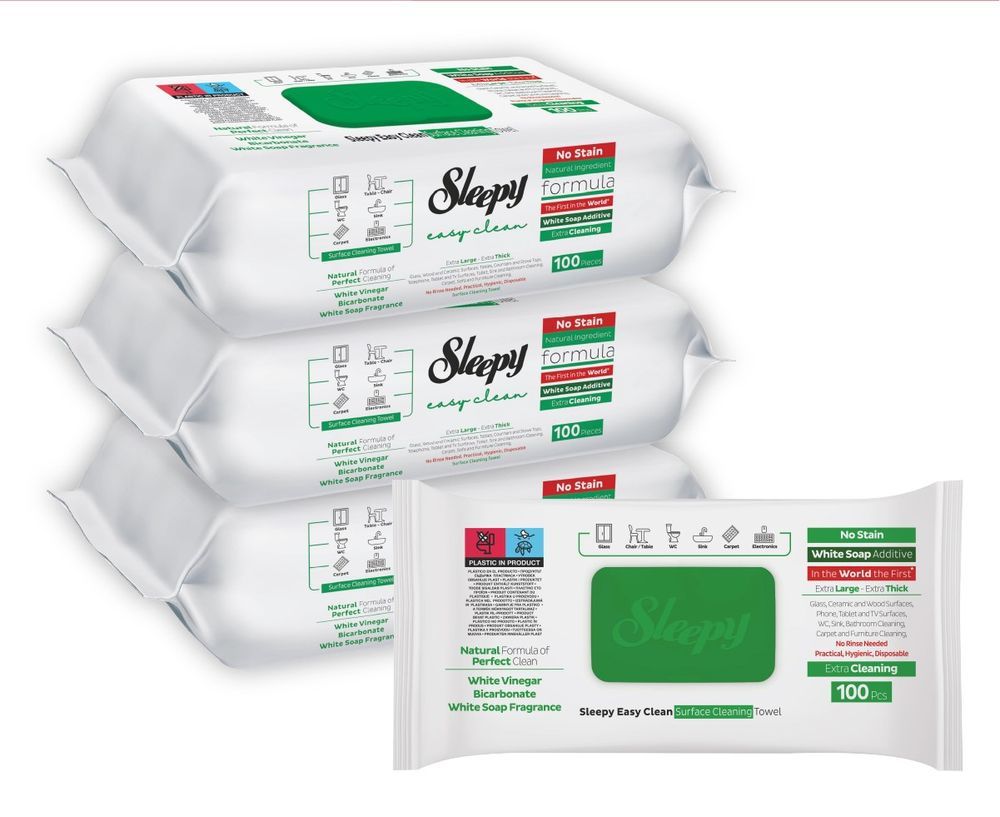 Sleepy - Multi Surface Cleaning Wipes - White Soap - Pack of 3 - 300 Pcs