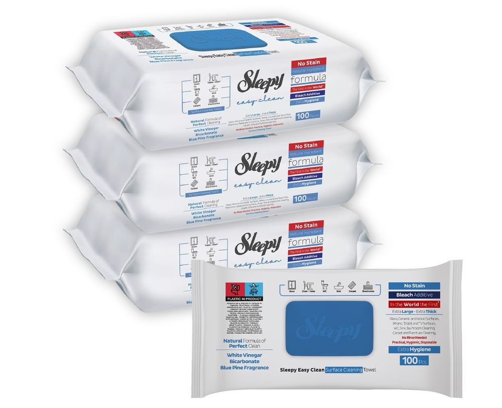 Sleepy - Multi Surface Cleaning Wipes - Bleach/Blue Pine - Pack of 3 - 300 Pcs