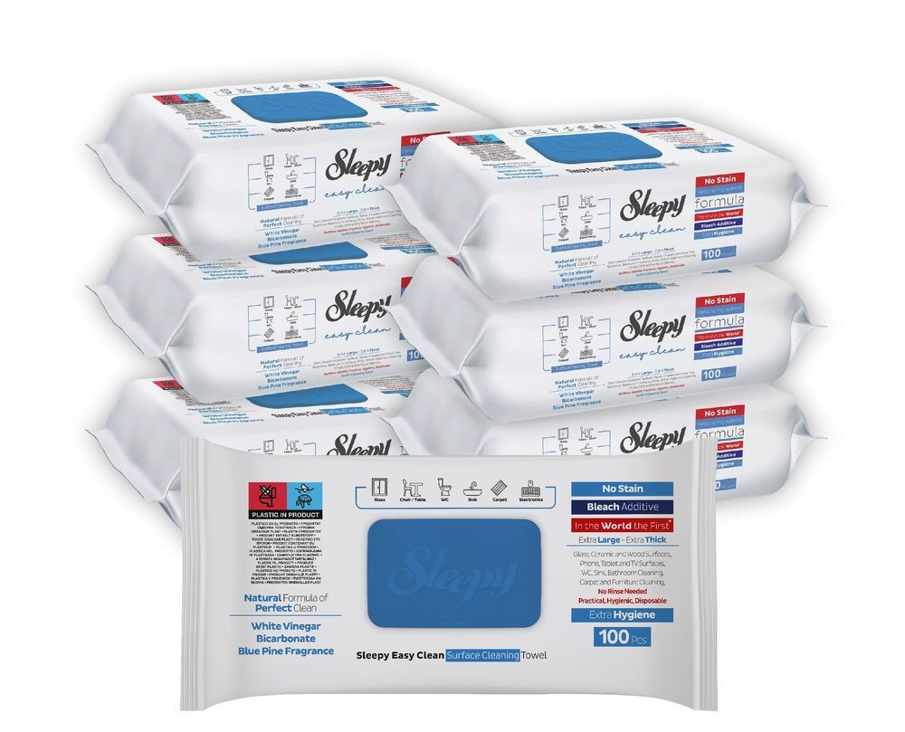 Sleepy - Multi Surface Cleaning Wipes - Bleach/Blue Pine - Pack of 6 - 600 Pcs