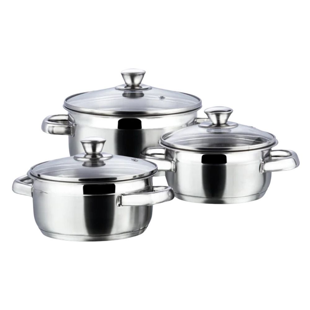 Vinod - Stainless Steel Cookware Set With Lid - 3 Pcs