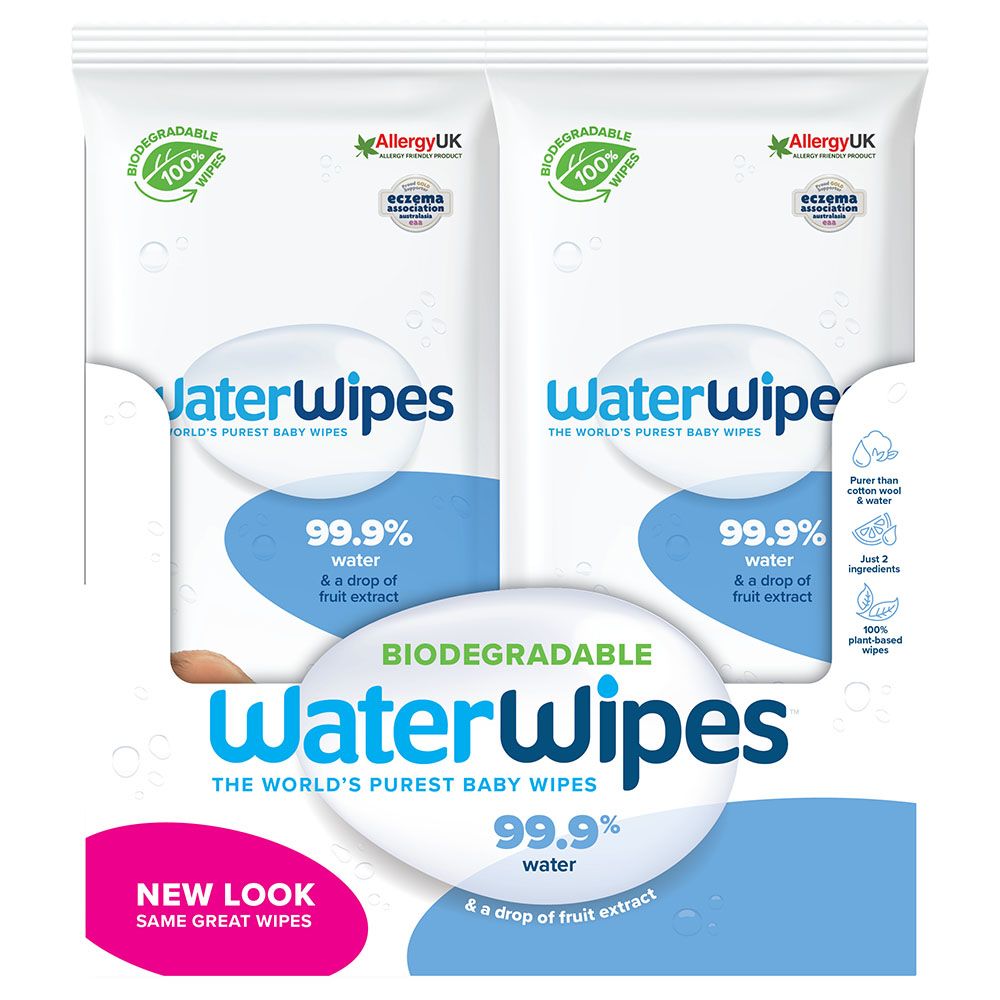 Waterwipes - Original Plastic Free Wipes - Pack Of 16 - 448 Wipes