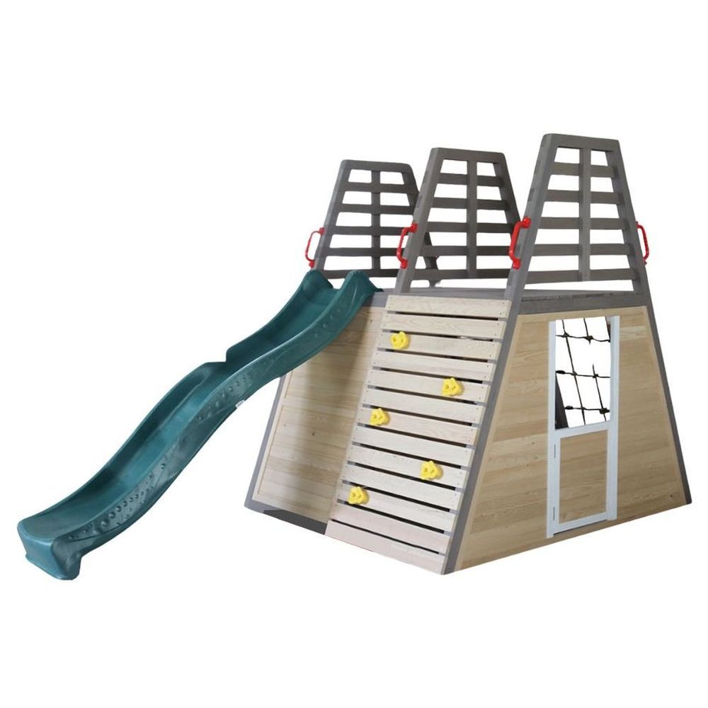 Megastar - Adventure Playbox With Plastic Slide And Climbing Wall