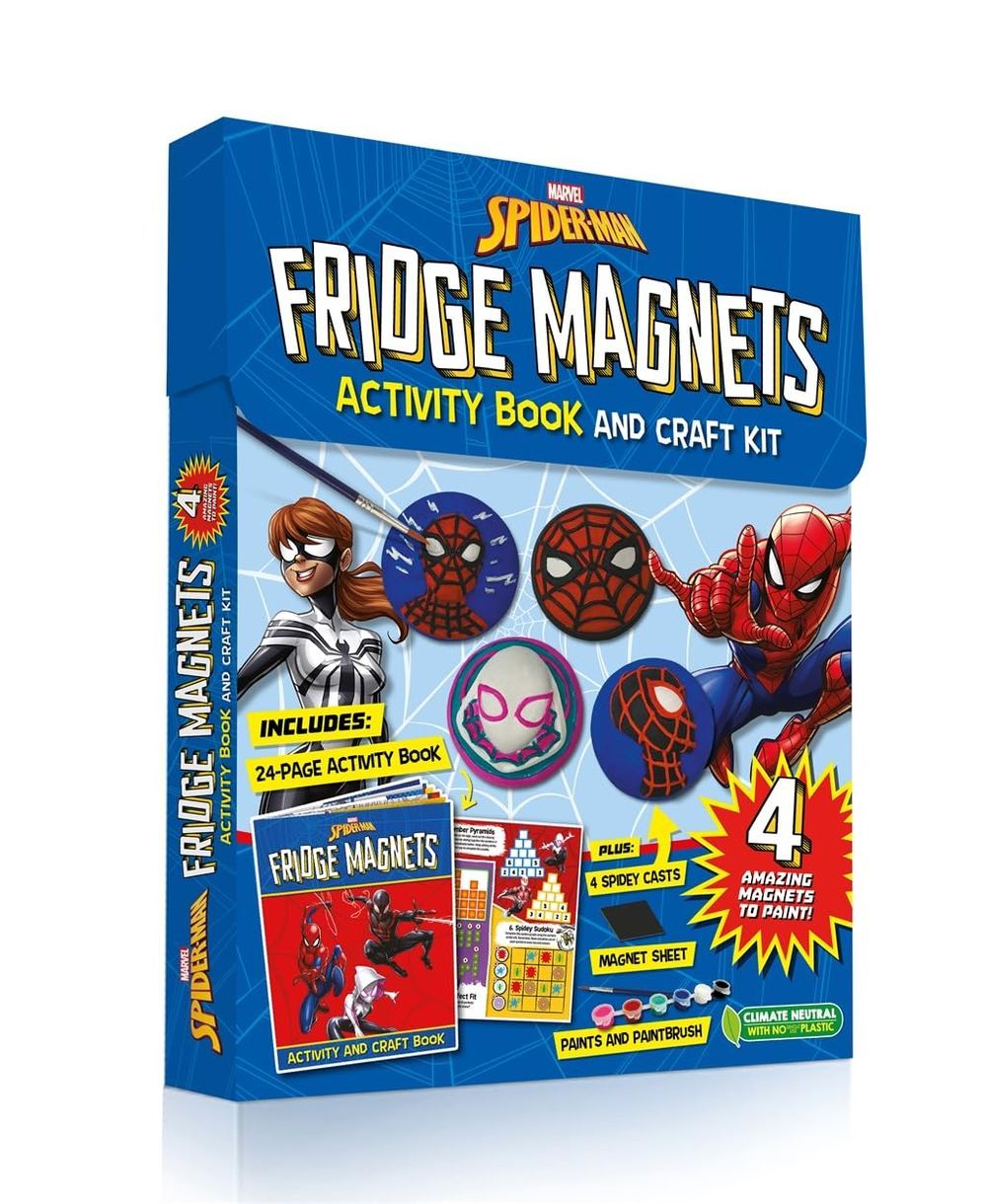 Igloo Books - Marvel Spiderman Fridge Magnets Activity Book And Craft