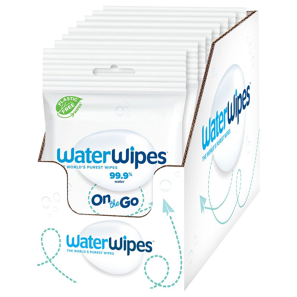 Waterwipes - On-The-Go Plastic Free Wipes - Pack Of 300