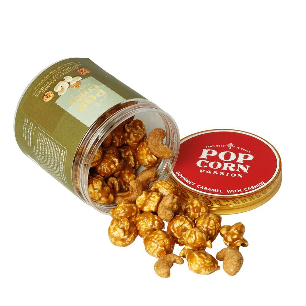 POP CORN PASSION - Caramel Popcorn With Cashews - 80 gm