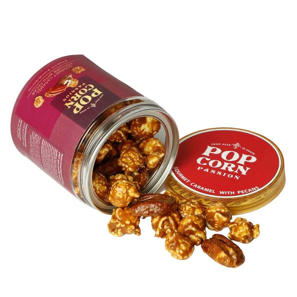 POP CORN PASSION - Caramel Popcorn With Pecans - 80 gm