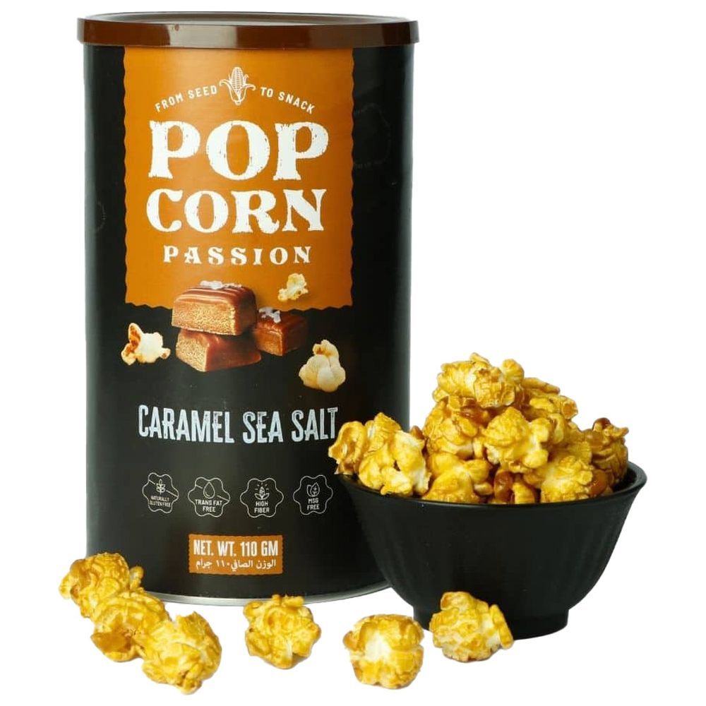 POP CORN PASSION - Caramel Sea Salt Popcorn - 110 gm