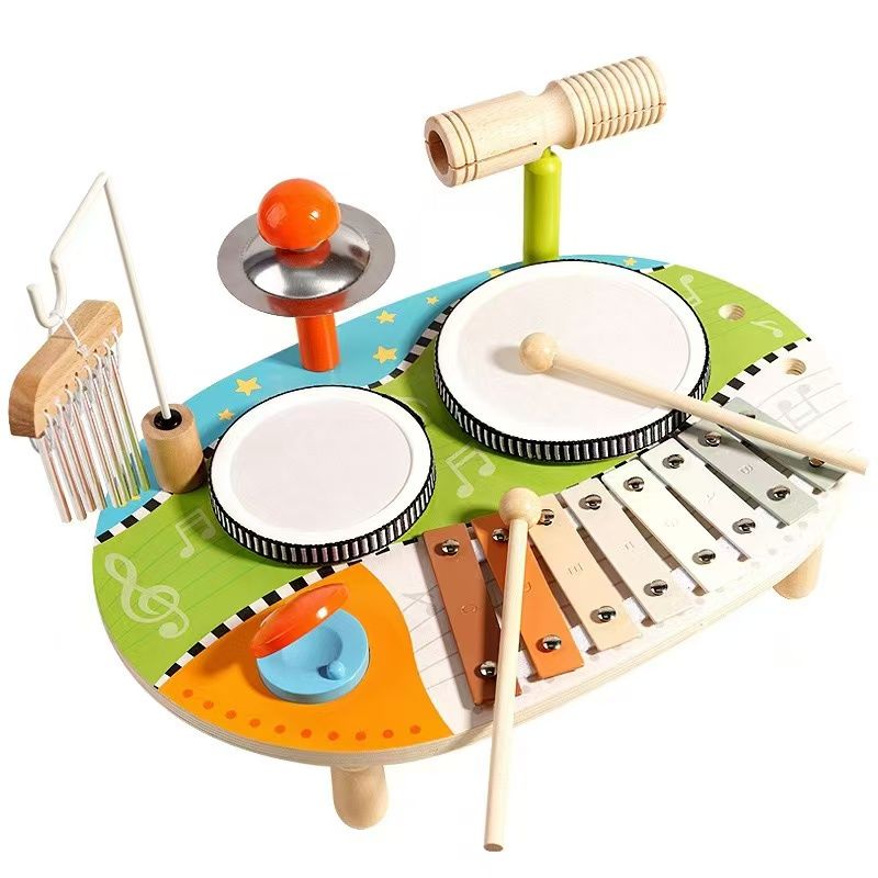 Factory Price - Kids Wooden Xylophone Music Set With Variety Tones