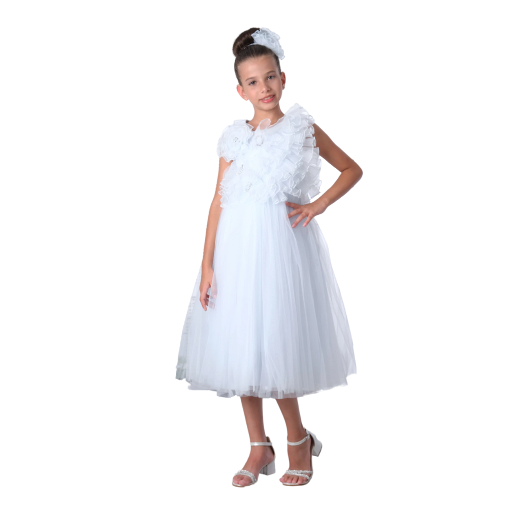 Via Bambino - 3183 Girl's Dress - Sky Blue