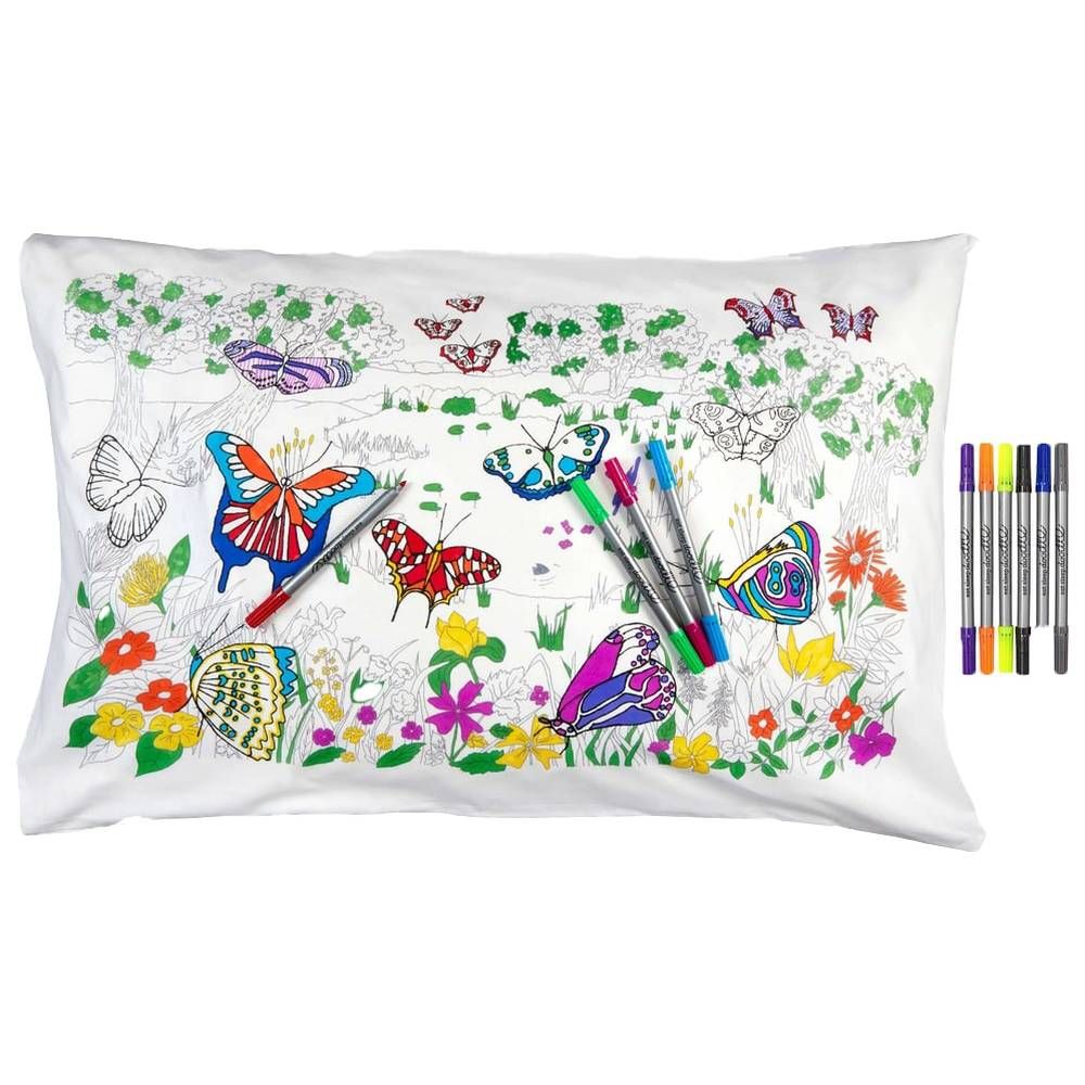 Eat Sleep Doodle - Pillowcase - Butterfly