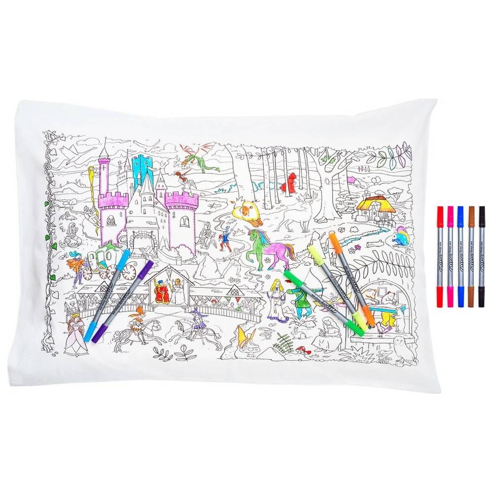 Eat Sleep Doodle - Pillowcase - Fairytale And Legend