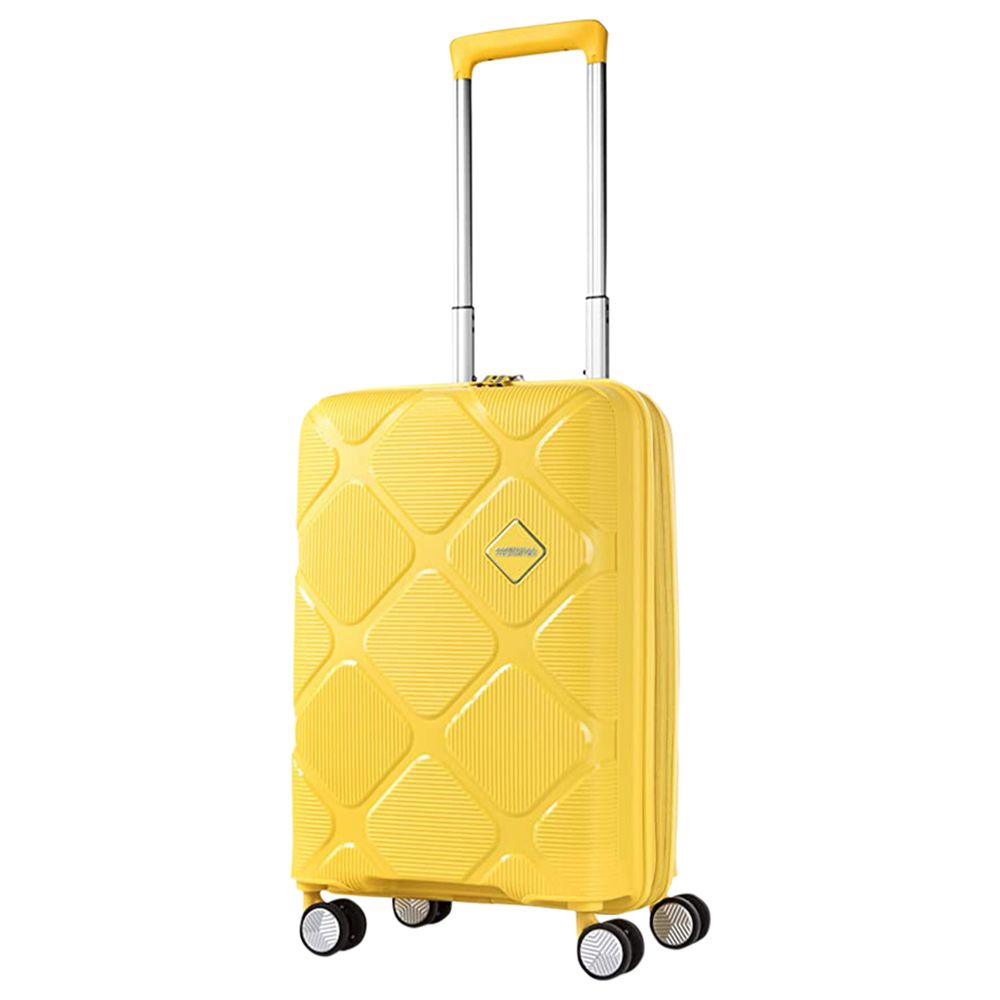 American Tourister - Instagon Spinner Hard Cabin Luggage Bag - 55cm - Lemon Chrome