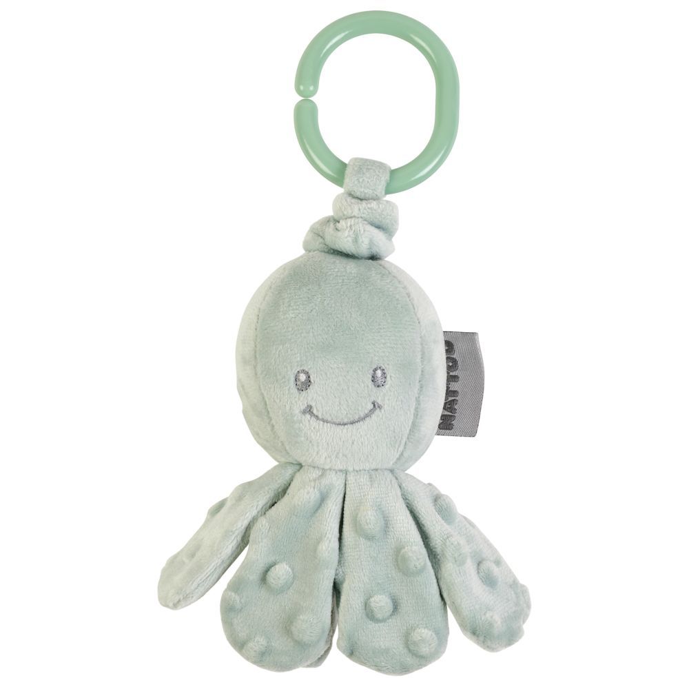 Nattou - Lapidou Vibrating Octopus Cuddle Toy - Sage Green - 22 cm