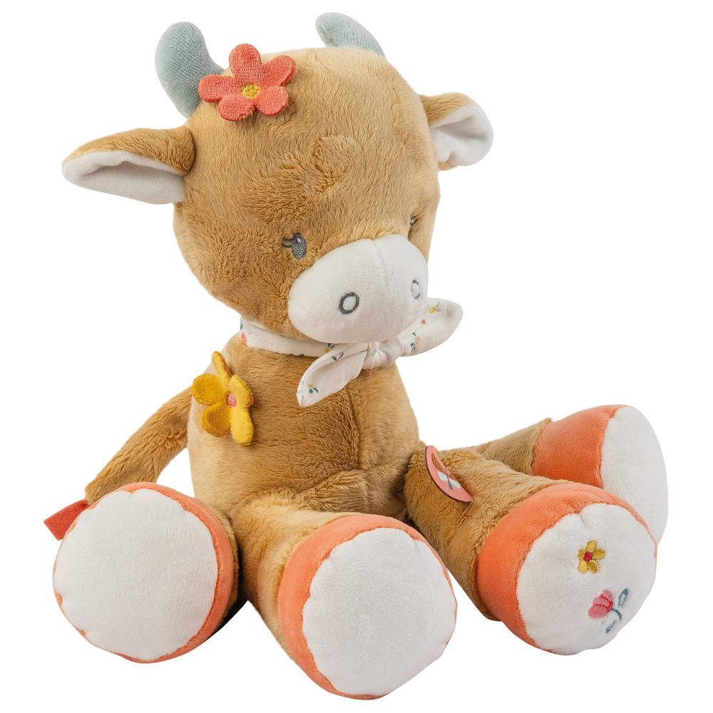 Nattou - Cuddly Fluffy Toy - Cow Mila - 18 cm