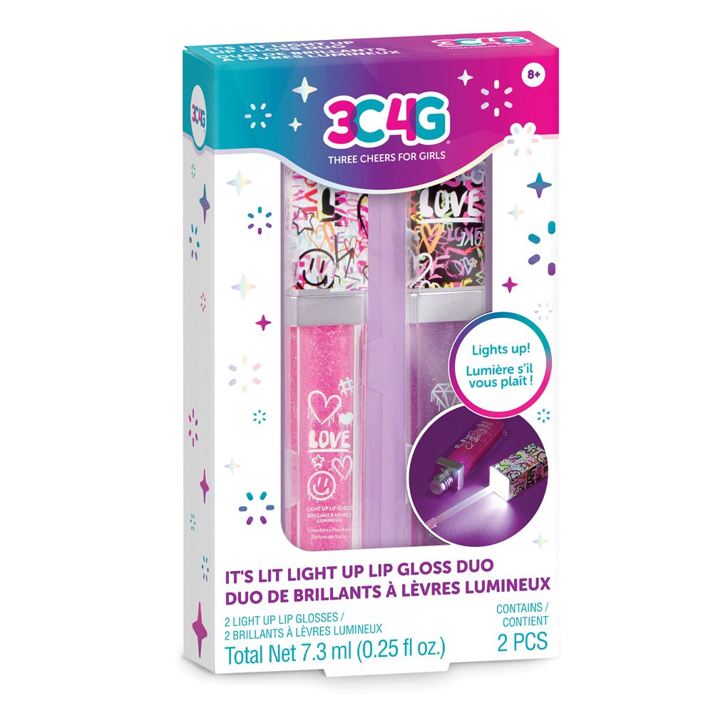 3C4G - Graffiti Light Up Lip Gloss Set - 2pcs