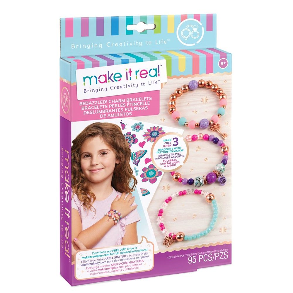 Make it Real - Bedazzled! Charm Bracelets Blooming Creativity 95pcs