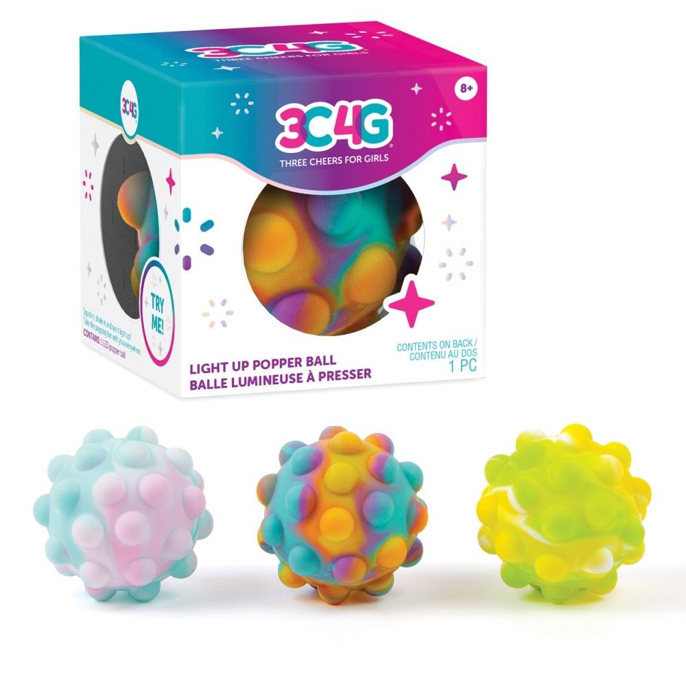 3C4G - Fidget LED Light Up Popper Ball 1pc - Color May Vary