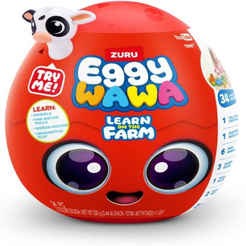 ZURU - Eggy Wawa Surprise Eggywawa Series 1 - Farm Animals Surprise Egg Capsule