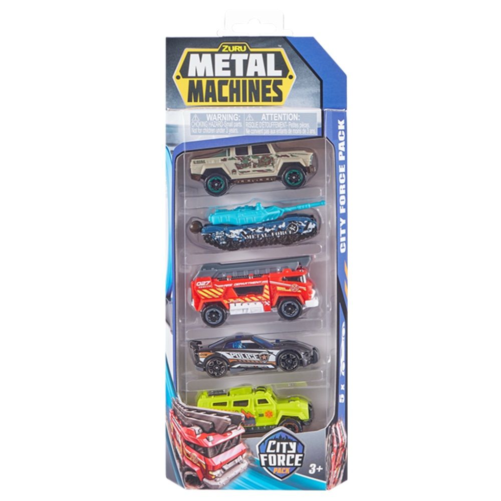 Zuru - Metal Machines City Force Pack X 5 Mini Cars Toy Series 2