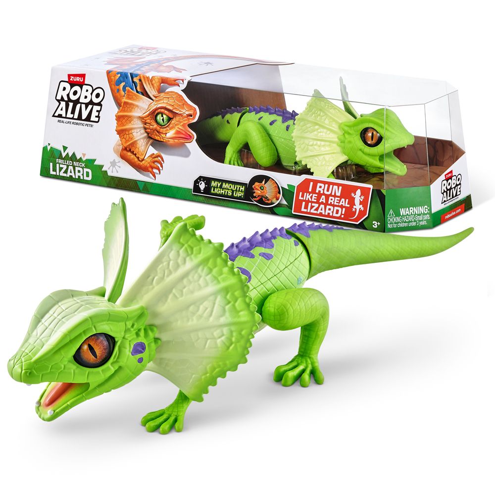 Zuru - Robo Alive Robotic Pet - Frilled Neck Lizard - Green