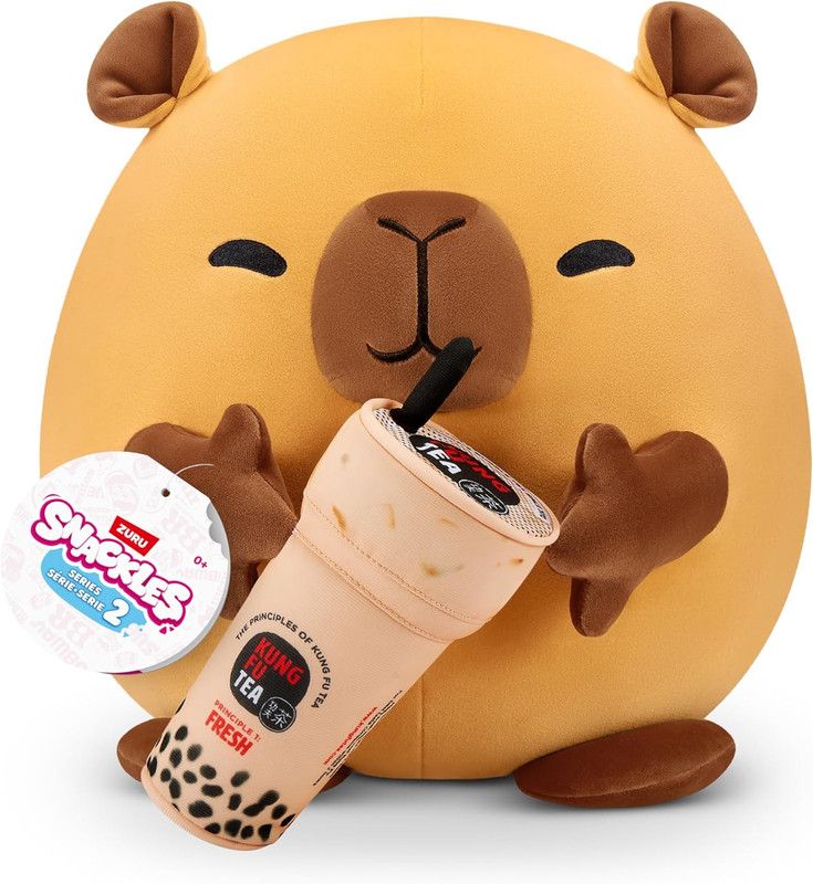 ZURU - Snackles Series 2 - Capybara & Boba 14 Inch Plush