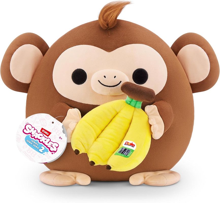 ZURU - Snackles Series 2 - Monkey & Dole 16 Inch Plush