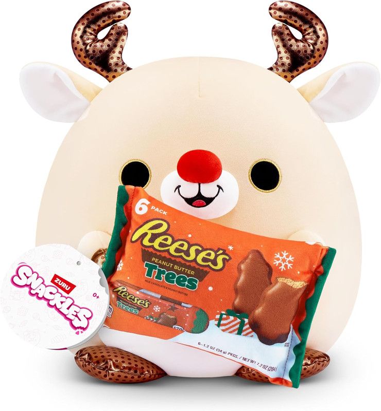 ZURU - Snackles Christmas - Reindeer & Reeses Peanut Butter 14 Inch Plush