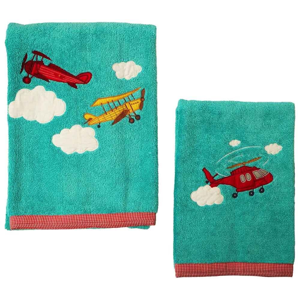 Little West Street - Up, Up & Away Towel Set - 2 Pcs