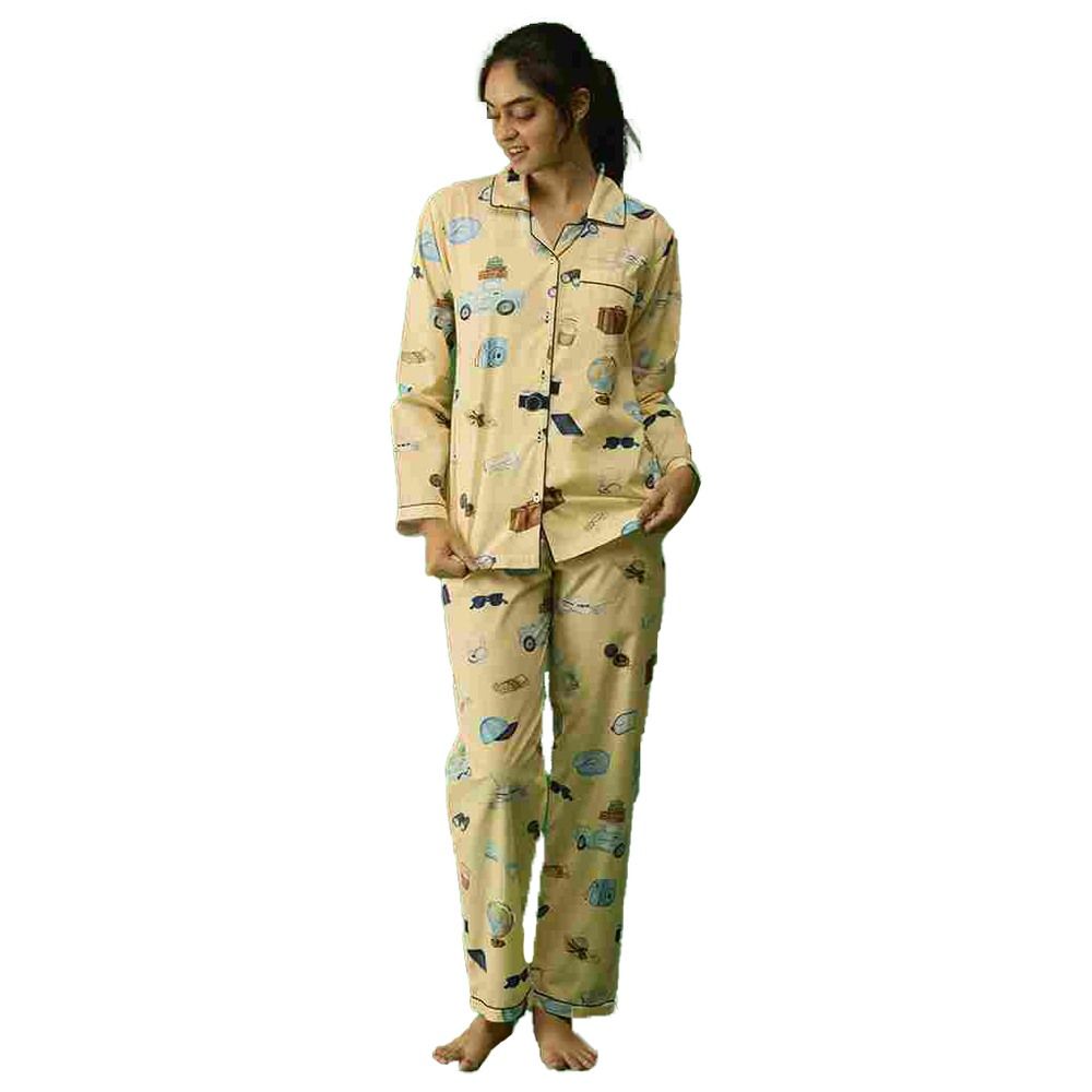 Little West Street - 2pc-Set - Women Travel Pyjama Set - Beige