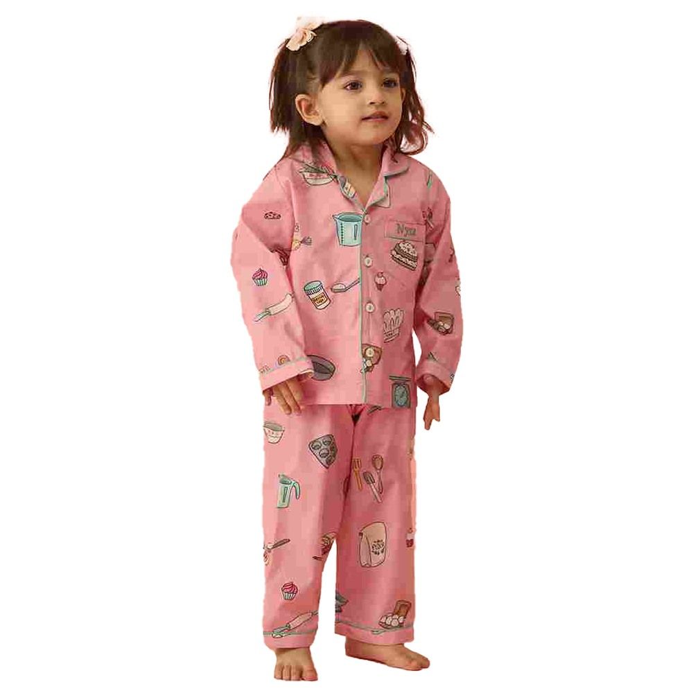 Little West Street - 2pc-Set - Baking Cotton Pyjama Set - Pink