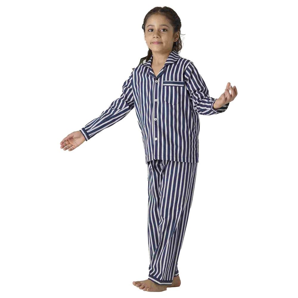 Little West Street - 2pc-Set - Bold Cotton Striped Pyjama Set - Navy