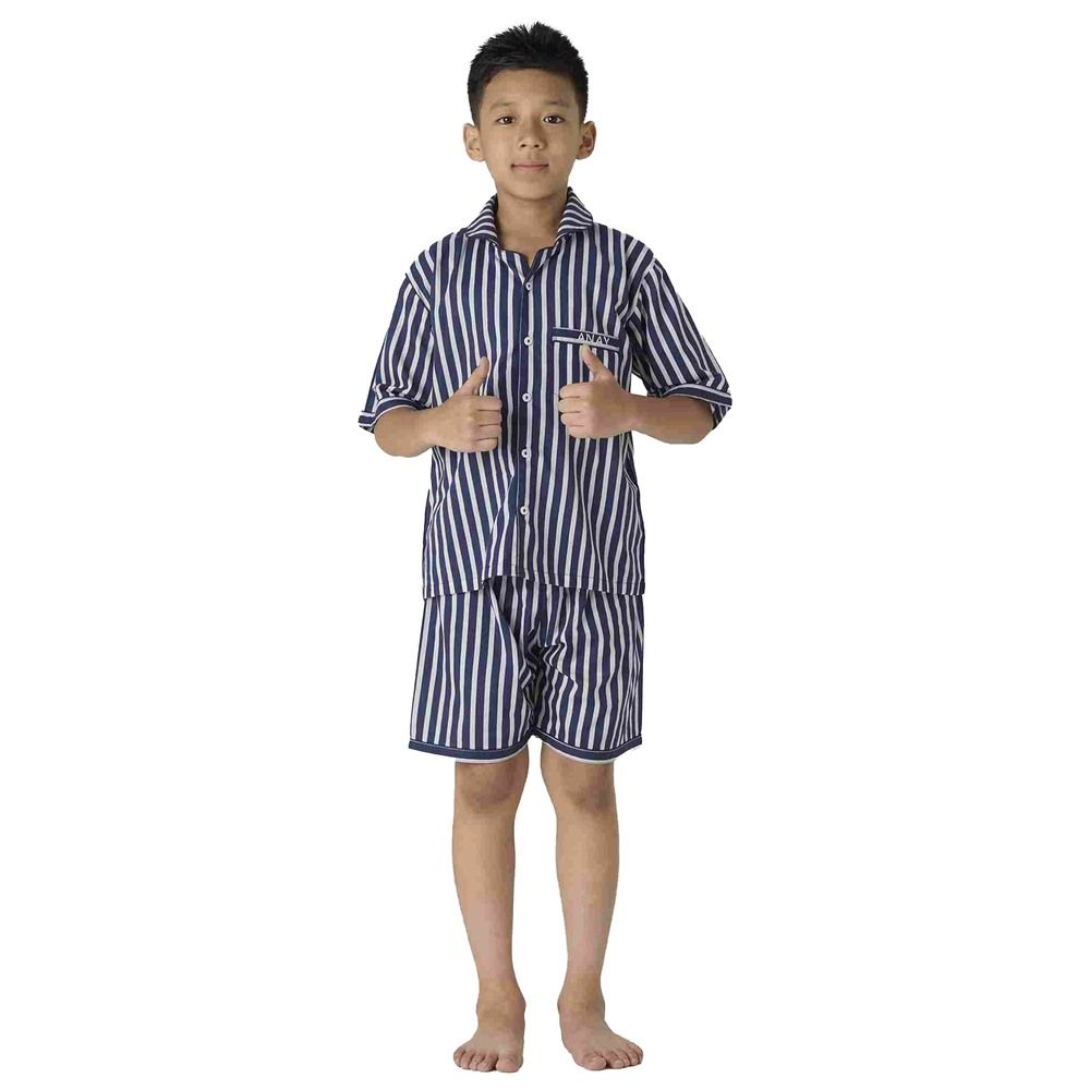 Little West Street - 2pc-Set - Bold Cotton Striped Shorts Set