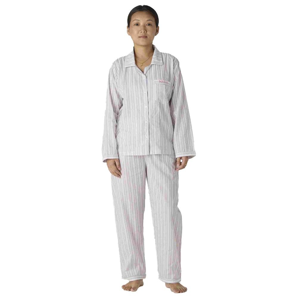 Little West Street - 2pc-Set - Women Serene Striped Pyjama Set - White