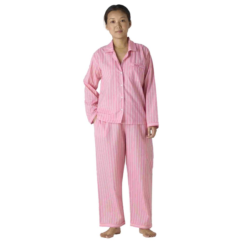 Little West Street - 2pc-Set - Women Candy Striped Pyjama Set - Pink