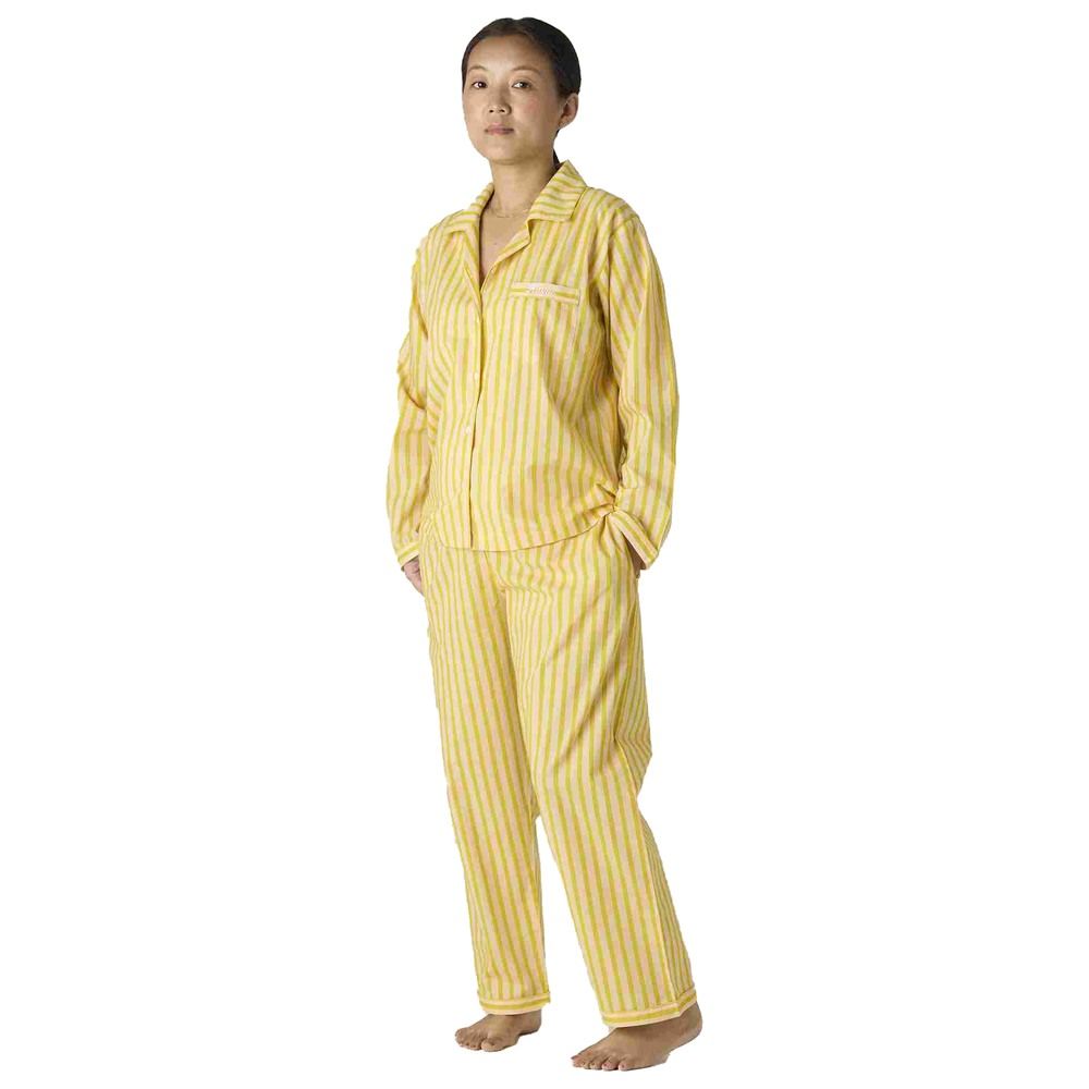 Little West Street - 2pc-Set - Women Lemon Striped Pyjama Set - Yellow